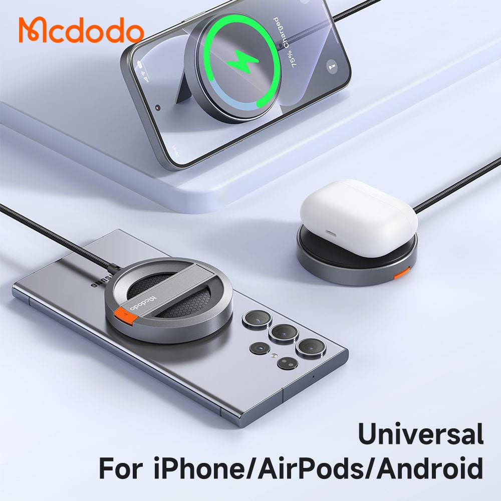 MCDODO 15w Magnetic Wireless Charger with Foldable Stand