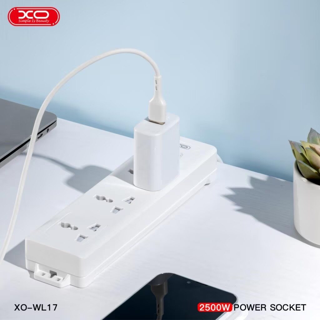 XO 2500w 3A Universal 3 outlet Extension – Phonetive.pk