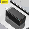 Baseus 65W GaN Quick Travel Charger with 2 Type-C + USB A