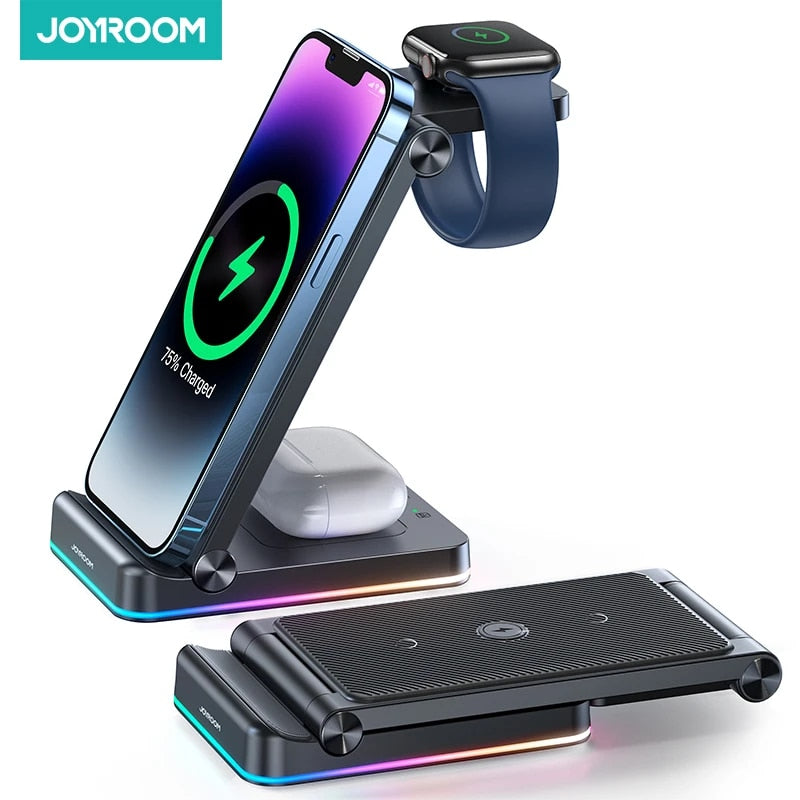 JOYROOM Foldable 3 in 1 Wireless Charging Station Double Coil