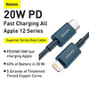 Baseus PD 20W USB Type C Cable For iPhone 11 12 13 14 Fast Charging For iPad USB C Phone Charger Cable Data Wire