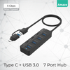 AMAZE 7 In 2 USB 3.0 + Type C 480mbps Hub