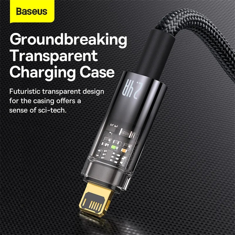 Baseus Intelligent Power-Off PD 20W Type C to iPhone Fast Charging Cable
