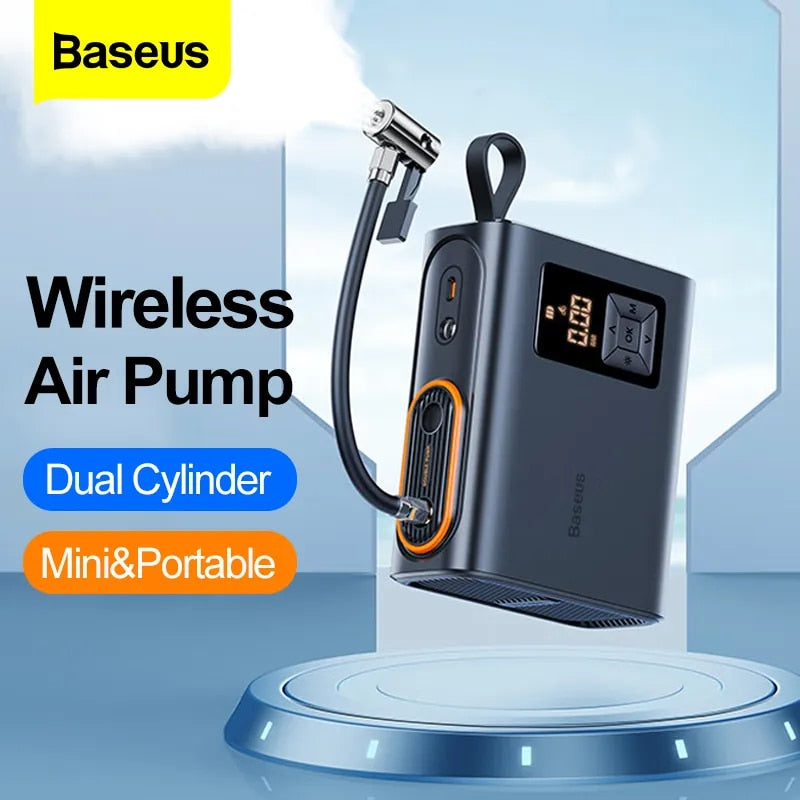 Baseus High Power Wireless Air Compressor 250W Dual Cylinder inflator Pump