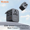 MCDODO 33W PD Type C + Dual USB Port Universal Travel Charger