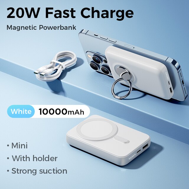 JOYROOM 20W 10000mAh Magnetic Wireless Power Bank with Ring Holder