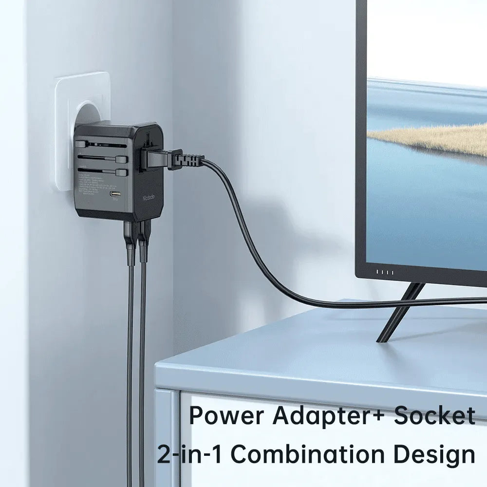 MCDODO 33W PD Type C + Dual USB Port Universal Travel Charger ...