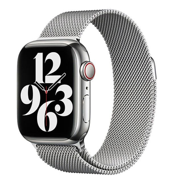 Silver Milanese Loop Band for Apple Watch