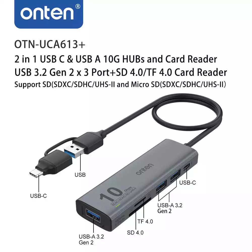 ONTEN USB C To SD TF Multi Functional Hub