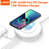 LDNIO 32W 3 USB + Type C PD Wireless Desktop Charging Station