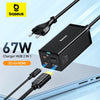 BASEUS 67W GaN5 Fast Charging Type C HUB 4K 30Hz HDMI USB 4 Ports Charger