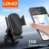 LDNIO 15W  Wireless Charging Car Mount Phone Holder