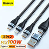 Baseus 3 in 2 USB C 100W Cable (1.2 Meter)