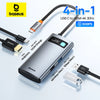 BASEUS Metal Gleam 4 IN 1 Type C to USB: 3.0 1 HDMI 4K Hub