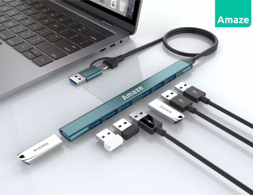 AMAZE 7 IN 1 5Gbps USB 3.0 Type C Hub