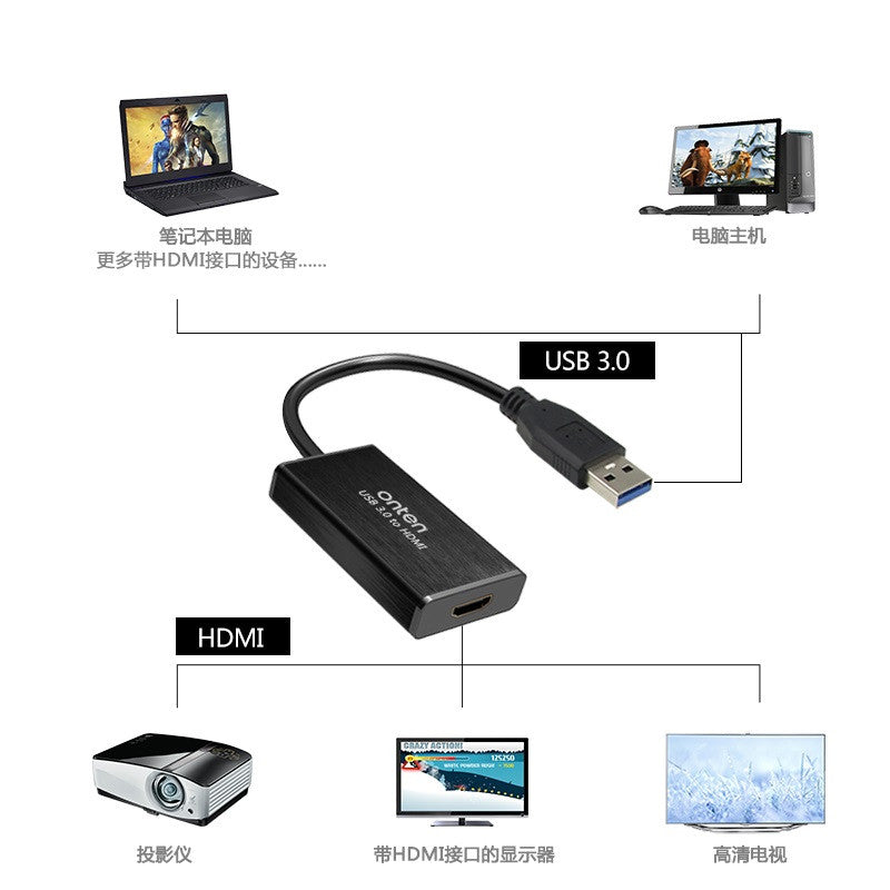 ONTEN USB To HDMI 2K Adapter – - Main Image