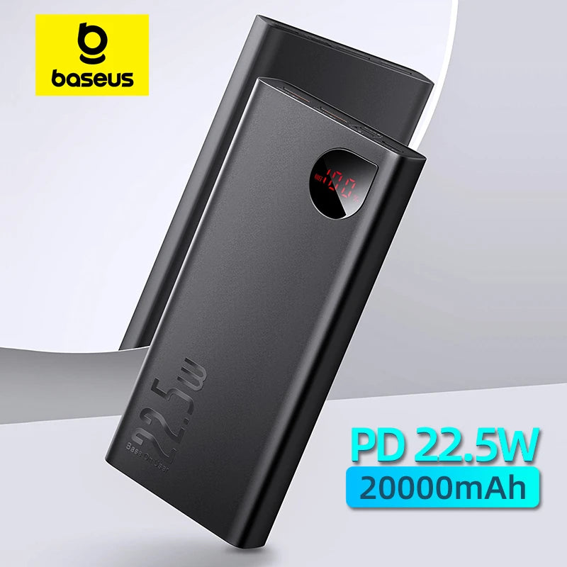 Baseus 22.5w 20000mah PD QC 3.0 Digital Display Fast Charging Power Bank