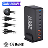 GaN3 Pro 268W  Multiple 8-port USB + Type C PD Desktop Fast Charger