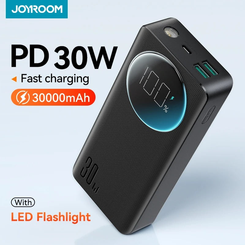 JOYROOM 30W 30000mAh With Led Display Power Bank With Flashlight