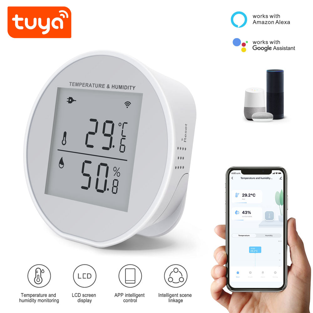 Tuya Smart Temperature and Humidity meter Wall Mounting