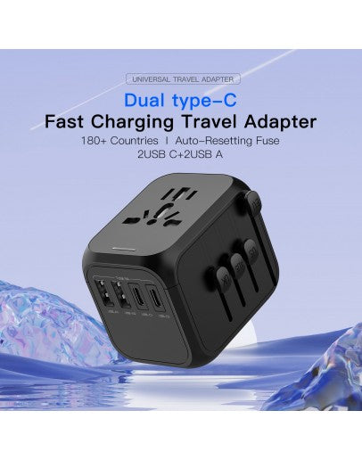 GLAMFIELDS 2000W USB-A + USB-C Universal travel charger