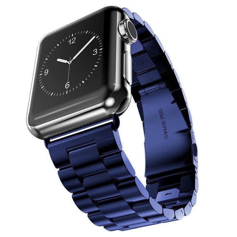 Sapphire Blue Stainless Steel Strap for Apple Watch - Phonetive.pk