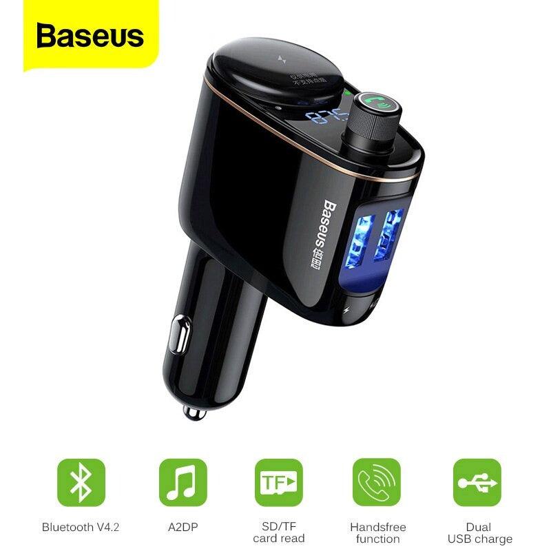 Baseus 6 in 1 Bluetooth Transmitter Car Charger - Phonetive.pk