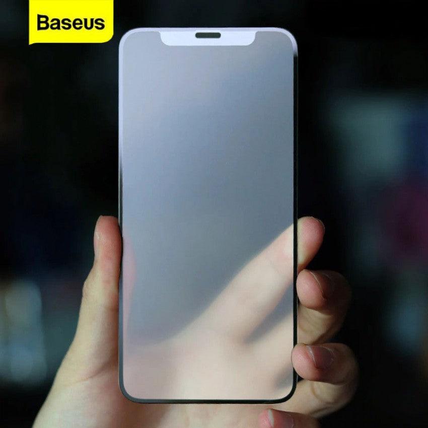 Baseus Full Screen Curved Frosted Tempered Glass Protector for iPhone - Phonetive.pk