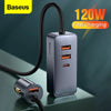 Baseus 120W 3 USB and Type C Car Charger