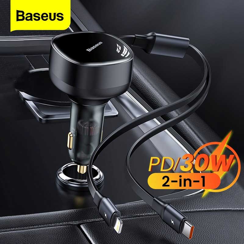 Baseus Type C 30W PD Car Charger with Cable
