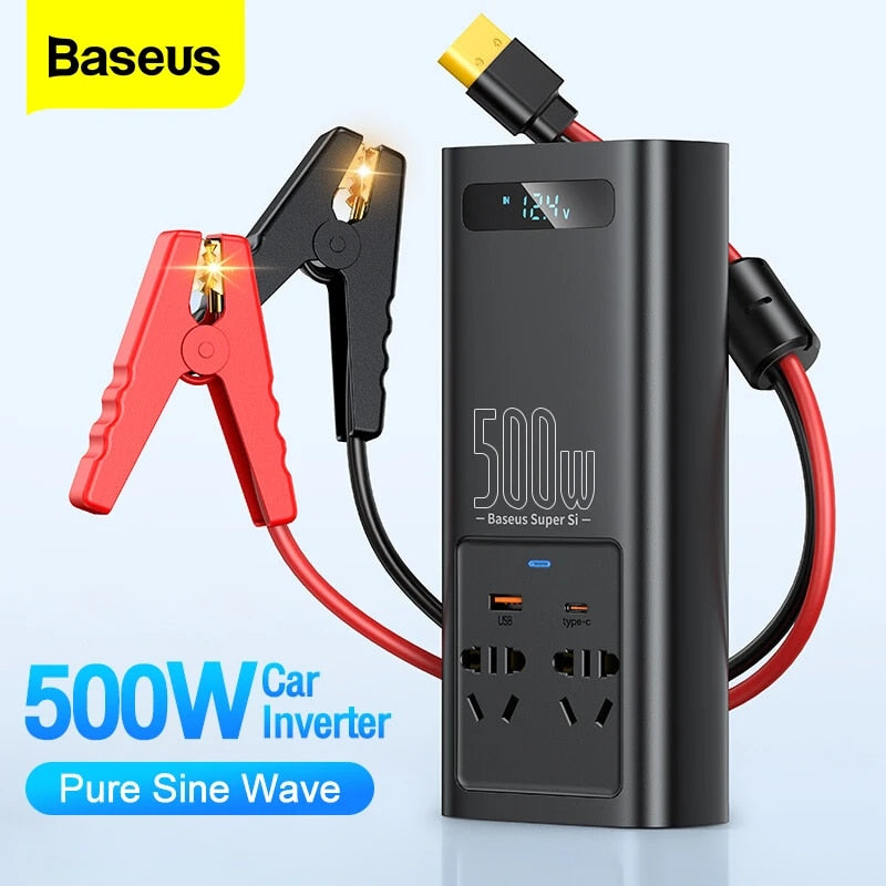 Baseus Super Si Power Inverter 500W Car Charger