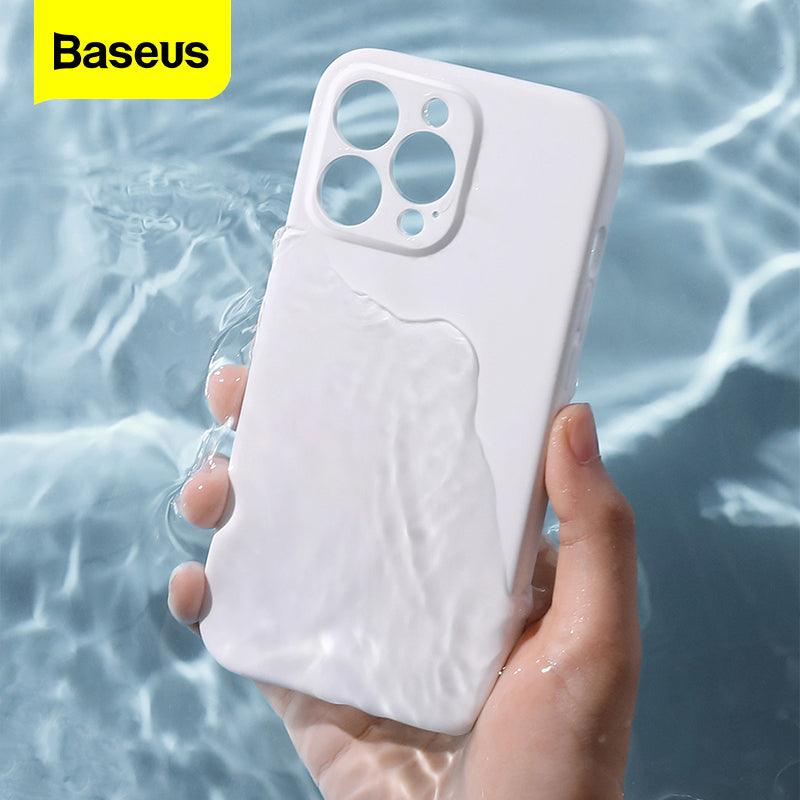 Baseus White Liquid Silicone Case for iPhone 12 and 13 Series - Phonetive.pk