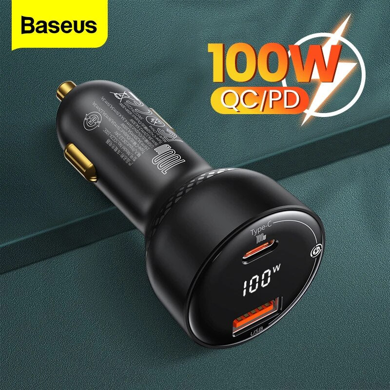 Baseus USB Type C 100W PD Car Charger