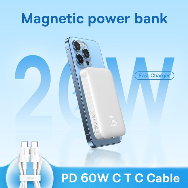 Baseus 20W 6000mAh MagSafe Power Bank Wireless Charger