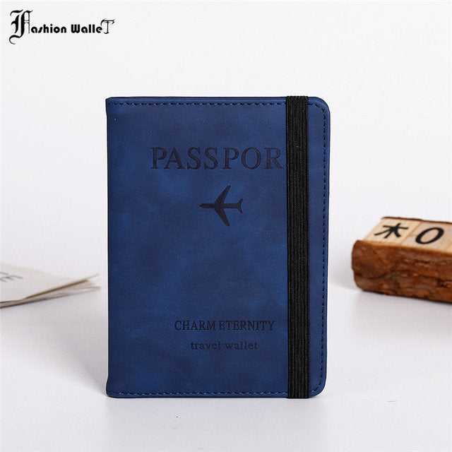 BAGXER Leather Passport Wallet with RFID Blocking
