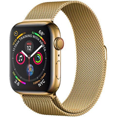Shop Gold Milanese Stainless Steel Loop Band Apple Watch in