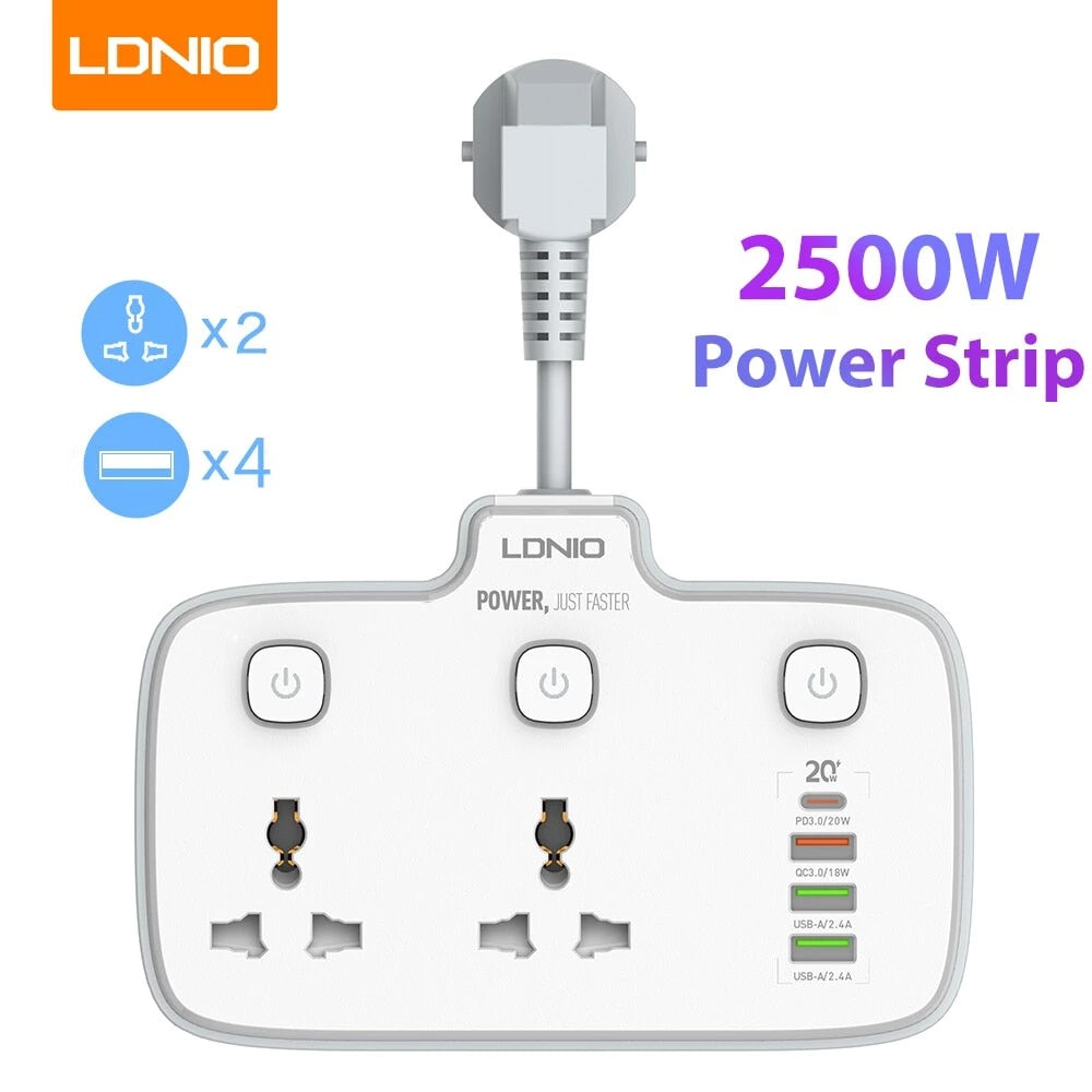 LDNIO Power Strip 4 USB Port Electrical Socket – Phonetive.pk