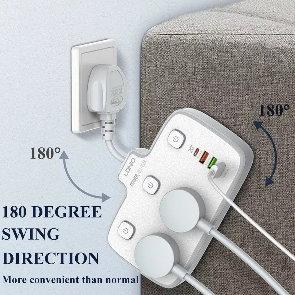 LDNIO Power Strip 4 USB Port Electrical Socket – Phonetive.pk