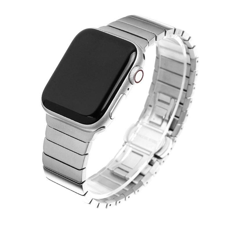 Silver Stainless Steel Metal Link Bracelet for Apple Watch - Phonetive.pk