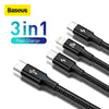 Baseus 20W PD 3 in 1 USB Type C Cable for iPhone MacBook iPad Pro Samsung Xiaomi Micro USB Cable (1.5 Meter)