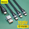 Baseus 3 in 1 USB C 100W Cable (1.2 Meter)