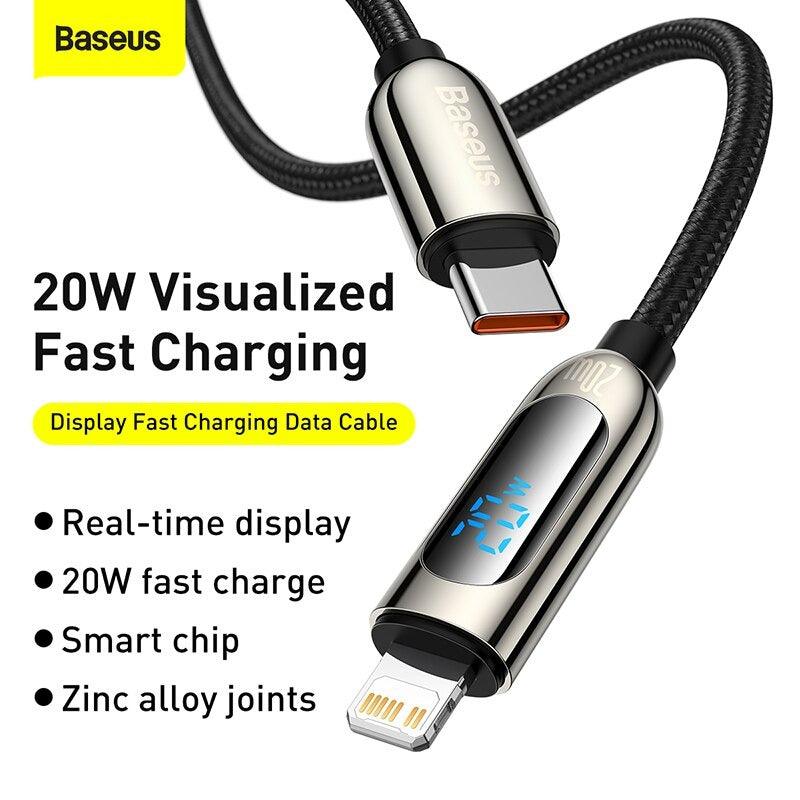 Baseus Display Fast Charging Cable Type-C to iPhone 20W - Phonetive.pk