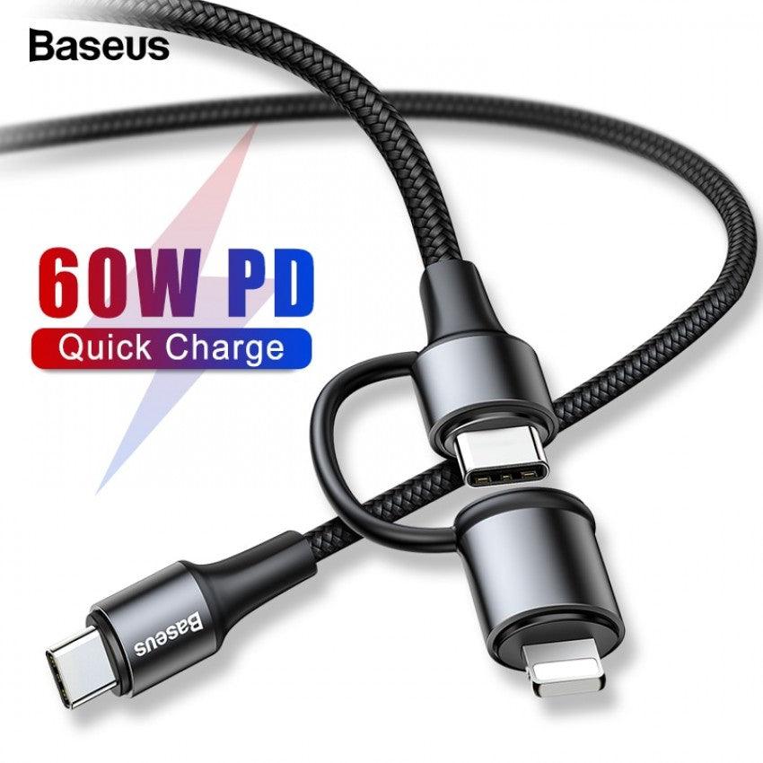 Baseus Type-C to Type-C and iPhone 2 in 1 Charging Cable - Phonetive.pk