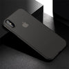 Ultra Thin Transparent Black Matte Silicon Case - Phonetive.pk