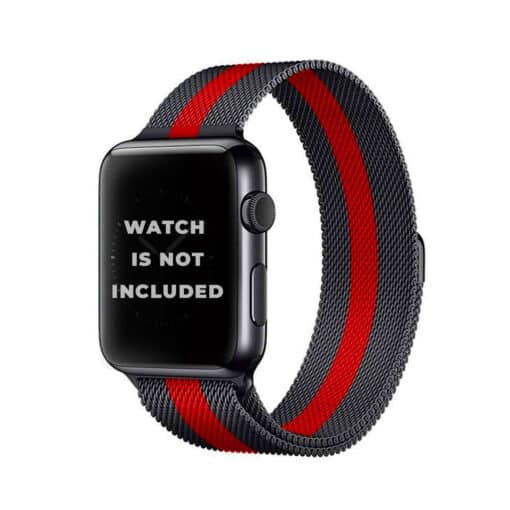 Stylish Milanese loop Red Black Apple Watch band